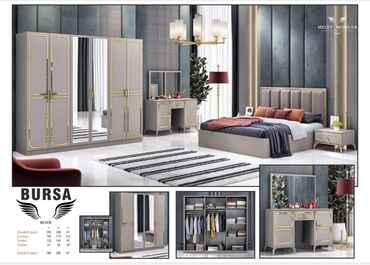 Divanlar: İkinəfərlik çarpayı, Dolab, Termo, 2 tumba, Türkiyə, Yeni