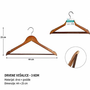 americki plakari ikea: KMT Antikvitetni odrasli drveni vešalica – set 3 komada Praktične — 1