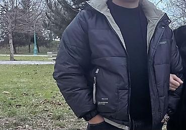sviterler: Kişi şişmə qış gödəkçəsi - Rəng: tünd boz/çəkməqara, iç hissəsi açıq — 1