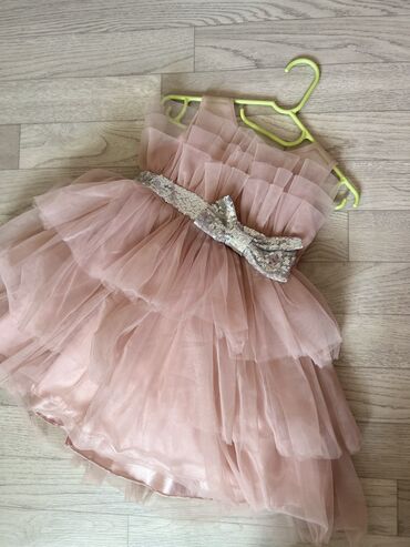 платья шелк: Детское платье, цвет - Розовый, Новый