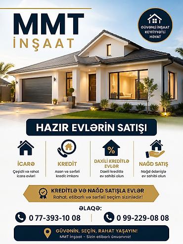 ipotekaya heyet evleri: 2 otaqlı, 45 kv. m, Kredit var, Yeni təmirli — 1