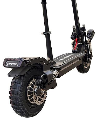 Электротранспорт: Elektrik skuter – off-road təkərli, güclü işıqlandırma və oturacaqlı — 4