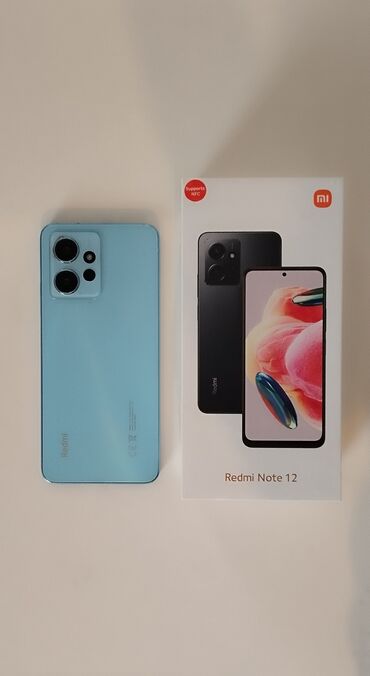 телефон fly ezzy 6: Xiaomi Redmi Note 12, 128 ГБ, цвет - Голубой, 
 Отпечаток пальца, Две SIM карты, Face ID