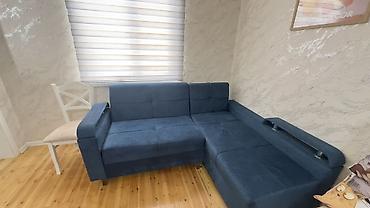 mavi divan: Künc divan, Yeni, Açılmayan, Bazalı, Parça — 1