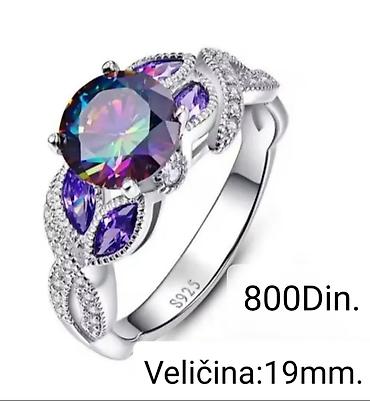 blackpink stvari: Posrebren prsten od hirurskog čelika sa žigom S925, veličina 19 mm - — 1