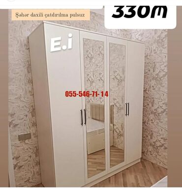 Dolablar: Yeni, 3 qapılı Düz dolab, Qarderob, paltar dolabı lalafo.az -da Dolablar: Yeni, 3 qapılı Düz dolab, Qarderob, paltar dolabı