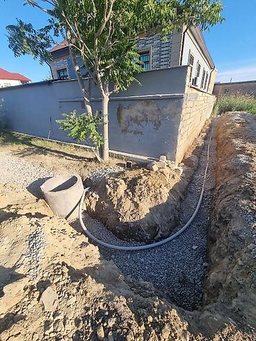 hovuz temizlenmesi: Yeraltı drenaj xətti çəkilməsi xidməti - Torpaq və həyət sahələrində — 6