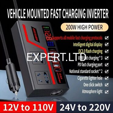 İnverterlər: Yeni Inverter, 100-300 Vt, 12 - 220 volt, Ünvandan götürmə, Ödənişli çatdırılma — 13