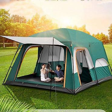 Палатки: Палатка большая двухкомнатная с тентом для кемпинга и туризма BiCamp — 5