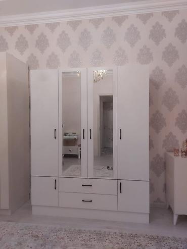 metbex skafi: Yeni, 4 qapılı, Güzgülü, Ağ, Açılan, Düz dolab — 7