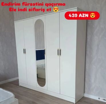 Dolablar: Yeni, Açılan, 3 qapılı Düz dolab, Qarderob, paltar dolabı, Azərbaycan — 10