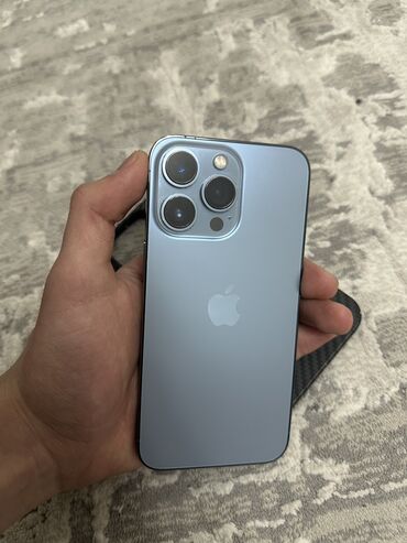 Apple iPhone: IPhone 13 Pro, Б/у, 128 ГБ, Sierra Blue, Чехол, 88 %