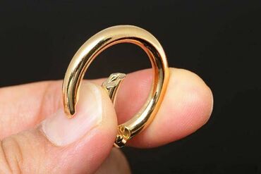 комплект золота: Кольцо карабин, диаметр 33 мм, для модных ручек сумок, ремней