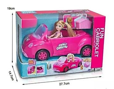roze tn: Barbie auto za lutke 🚗💖 Preslatki roze Barbie auto sa lutkom i — 2