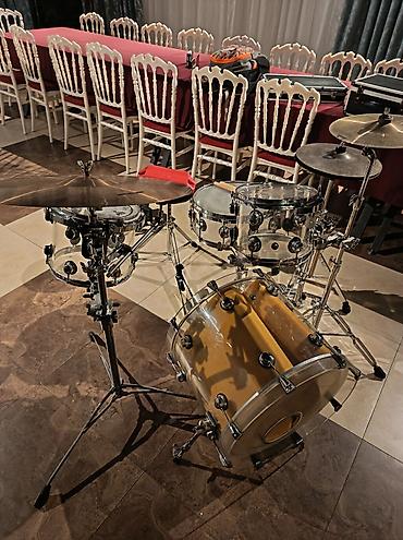 zerb aleti: Akustik nağara dəsti – akril (şəffaf) korpusu mapexs durum drums — 2