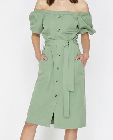 zara zelena haljina: XS (EU 34), bоја - Zelena