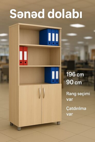 qaya duzu: Sənəd dolabı - Ölçülər: hündürlük 196 sm, en 90 sm - Material: ağac