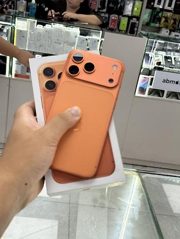 iphone x plus: IPhone 17 Pro Max, Б/у, 256 ГБ, Оранжевый, Коробка, 100 % — 1