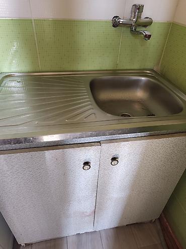 Mətbəx üçün paslanmayan poladdan birgə lavabo və dolab dəsti