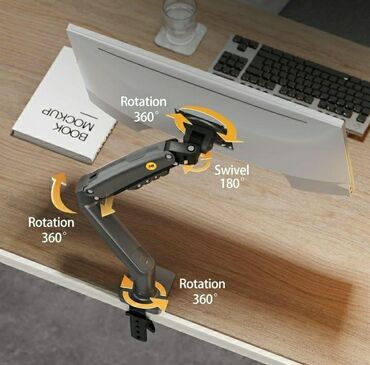 Monitorlar: İkili qoşa monitor asmaq üçün stolüstü hərəkətli korşteyn.17-30 LED — 4