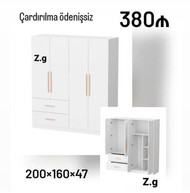 Uşaq masaları: *Dolab 4 Qapılı 💫 380Azn* ✔️Materialı Rusiya Laminatı 18/lik