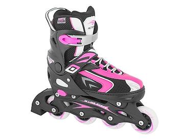 rio roller skates: Roler XS (29–32) crno‑rozi, PVC šina, ABEC‑5 Šifra proizvoda: 309 — 1