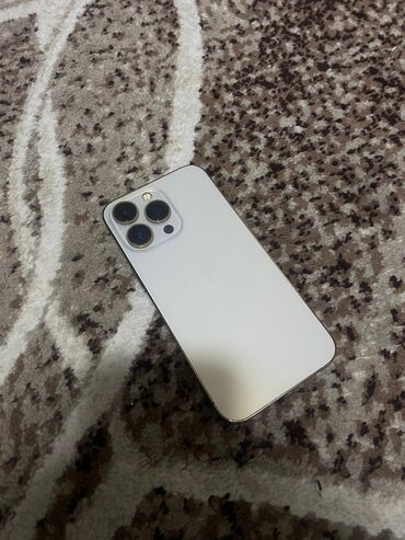 Apple iPhone: IPhone 13 Pro, Б/у, 128 ГБ, Серебристый, Чехол, 80 % — 1