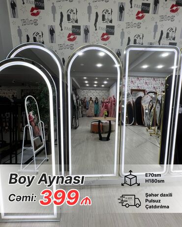 Güzgülər: Güzgü Döşəmə üstü, Sadə, Arxa işıqlı — 5