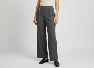spodnie sizeer: Hera, Material trousers for women, size L