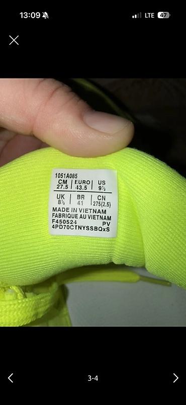 asic: Кроссовки ASICS (модель 1051A085) — ярко‑жёлтые с контрастными чёрными — 3