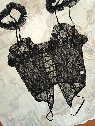 muncuq: Qara krujeva bədən korsu və push-up sinəlik dəsti - Rəng: qara — 6