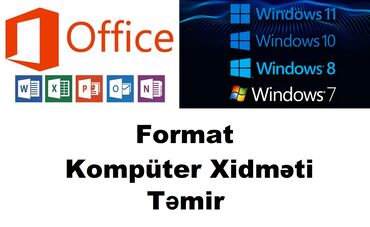Noutbuklar, kompüterlər: Noutbuk və Masaüstü kompüterlərin Təmiri,Formatı