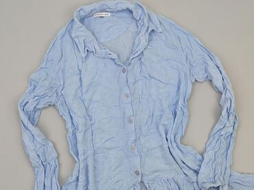 koszula bialo czarna w krate: Shirt 12 years, condition - Good, pattern - Monochromatic, color - Light blue