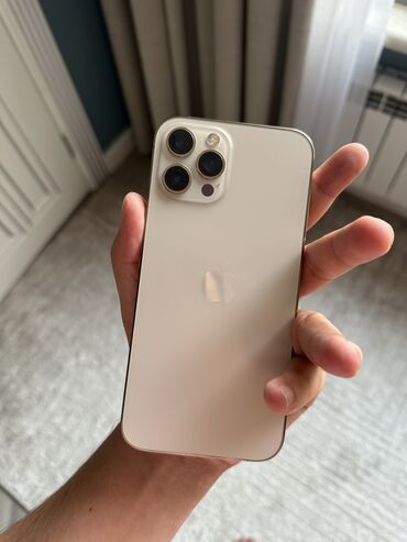 телефоны apple: IPhone 12 Pro Max, Колдонулган, 128 ГБ, Алтын, Кабель, Куту, 83 %