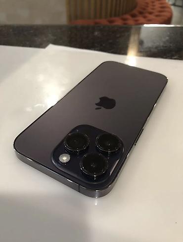 Apple iPhone: IPhone 14 Pro, Б/у, 128 ГБ, Deep Purple, Защитное стекло, Чехол, 78 % — 1