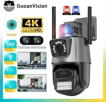 profesionalni ring light: Spoljna Wi‑Fi PTZ sigurnosna kamera – GuoanVision 4K Ultra HD, 8MP — 9