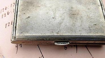 Upaljači i prateća oprema: Vintage Kraft Alpacca tabakera, označena, Robert Kraft. ANTIKVITET — 4