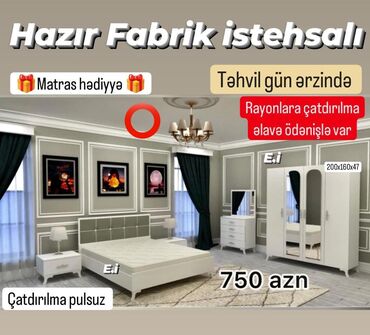 Divan və masa dəstləri: *Yataq dəsti / Yataq otağı mebeli 💥* ✔️Rəng seçimi var ✔️ *Şəhər