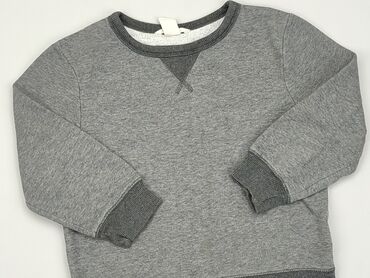 sweterek popielaty bawelna lub wełna ciemny popiel: Bluza, H&M, 5-6 lat, 110-116 cm, stan - Dobry
