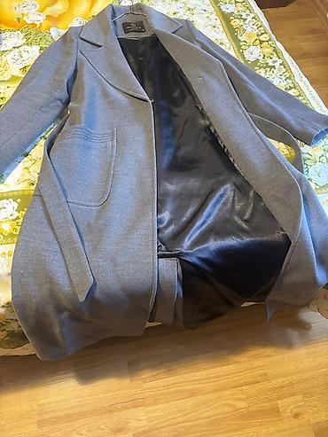 пальто zara: Пальто, L, XL, цвет - Серый — 4