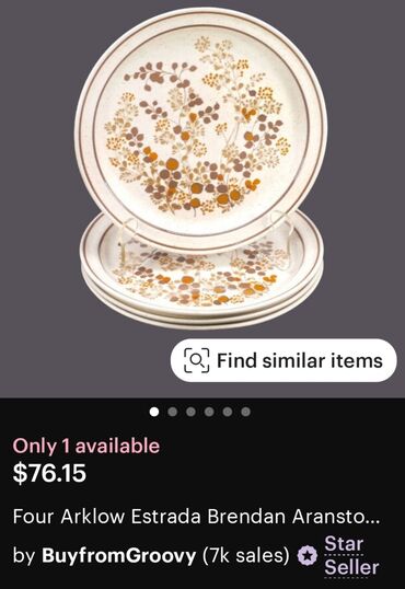 Staro posuđe i escajg: Engleski tanjiri Aranstone 70te. Tanjiri komada 3 u ceni,bez — 5