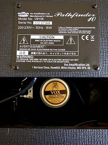 gitara ibanez: Yeni Gitara gücləndiricisi, Vox, 15 Vt, Ünvandan götürmə — 2