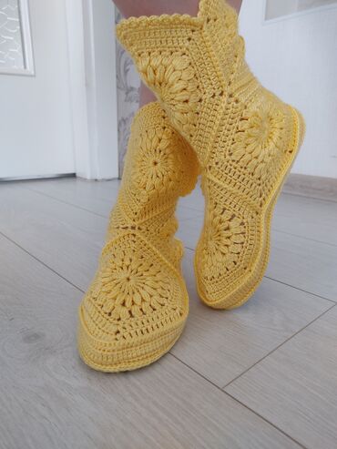 Домашние тапочки: Домашние тапочки, 37.5, Новый, цвет - Желтый, Самовывоз — 8