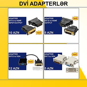 kompüter barter: DVİ Adapterlər/Konverterlər (Çeviricilər) ⭐DVİ İ (24+5) to VGA – 5 AZN — 1