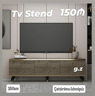 Dolablar: *Tv Stend 💫150Azn* ✔️İstehsal Rusiya Laminat 18/lik ✔️Ölçü:160sm *Rəng