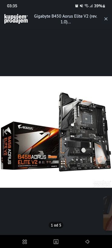 horne za zvucnike: Gigabyte B450 Aorus Elite V2 (rev. 1.0) AKCIJA 88€ nova nekorišćena sa