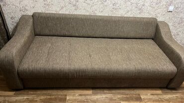 продам диван бу: Диван-кровать, цвет - Коричневый, Б/у