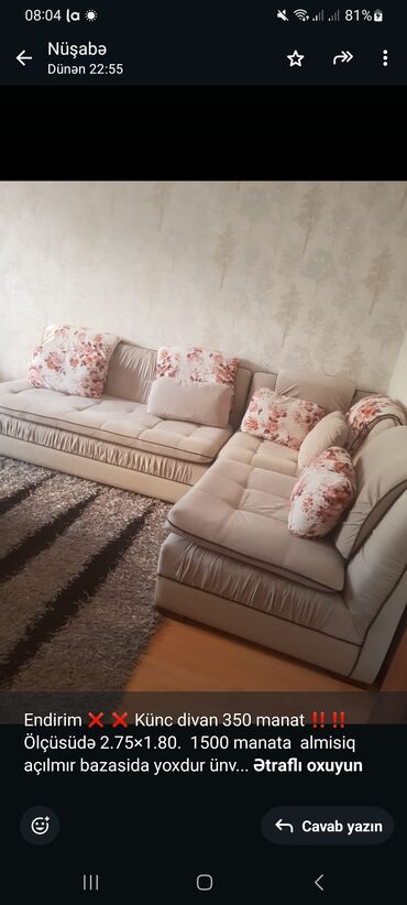 9 yas ucun tortlar: Künc divan