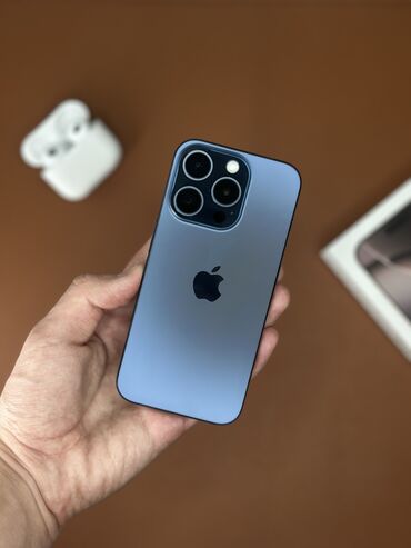 айфон xs бу бишкек: IPhone 15 Pro, Колдонулган, 128 ГБ, Blue Titanium, Коргоочу айнек, Каптама, 100 %