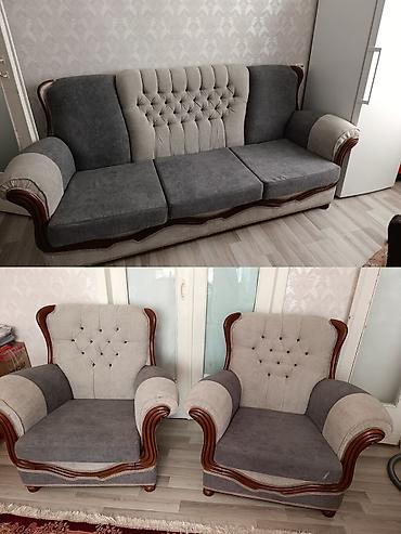 mətbəx divanlari: Yeni, Klassik divan, 2 kreslo, Divan, Bazasız, Açılmayan — 1